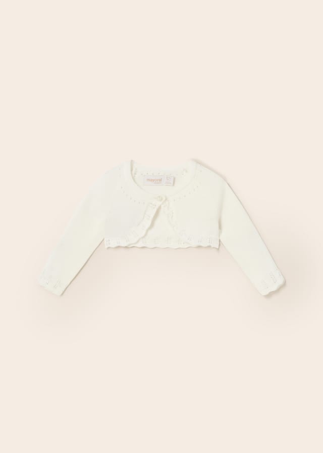 Coprispalle Tricot In Filo Di Cotone Sostenibile Neonata MAYORAL 318 - MAYORAL - Luxury Kids