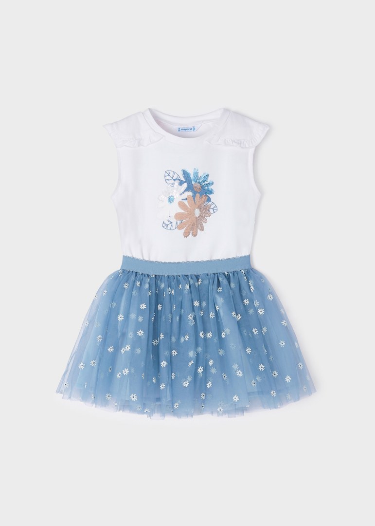 Completo Con Gonna In Tulle Bambina MAYORAL 3950 - MAYORAL - Luxury Kids