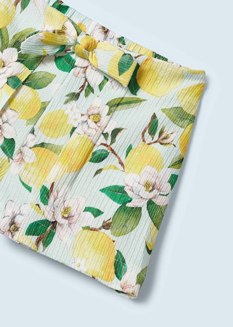 Completo Con Shorts Stampati In Cotone Bambina MAYORAL 3214 - MAYORAL - Luxury Kids