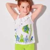 Completo Con Shorts In Cotone Sostenibile Bambina MAYORAL 3218 - MAYORAL - Luxury Kids