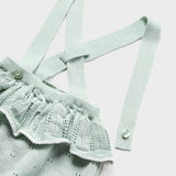Completo Con Salopette Tricot In Cotone Sostenibile Neonata MAYORAL 1250 - MAYORAL - Luxury Kids