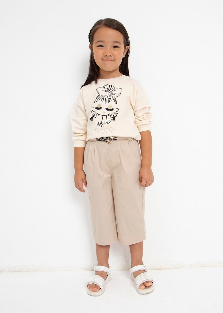 Felpa Con Applicazione In Cotone Sostenibile Bambina MAYORAL 3435 - MAYORAL - Luxury Kids