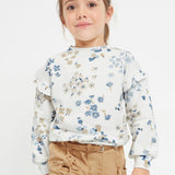 Felpa Stampata Con Volant Bambina MAYORAL 3436 - MAYORAL - Luxury Kids