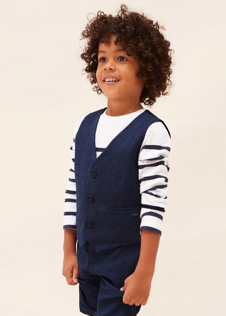 Gilet In Misto Lino Bambino MAYORAL 3349 - MAYORAL - Luxury Kids