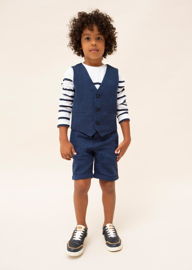 Gilet In Misto Lino Bambino MAYORAL 3349 - MAYORAL - Luxury Kids