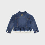 Giubbino In Denim Con Volant Neonata MAYORAL 1408 - MAYORAL - Luxury Kids