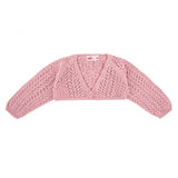 Cardigan Corto Traforato In Filo Di Cotone Neonata CONDOR 55305