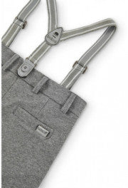 Bermuda In Punto Milano Con Bretelle Neonato BOBOLI 715070 - BOBOLI - LuxuryKids