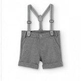 Bermuda In Punto Milano Con Bretelle Bambino BOBOLI 715070 - BOBOLI - LuxuryKids