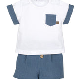 Completo Maglia Con Bermuda In Cotone Bambino CALAMARO 17835