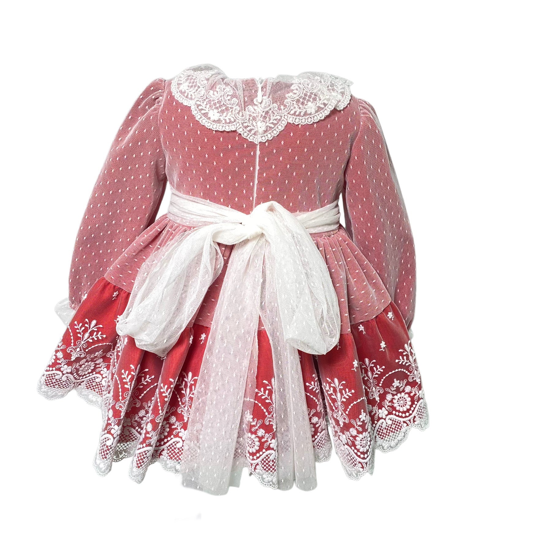 Abito Elegante Manica Lunga Bambina MIMOSA ALMENDRA - MIMOSA - LuxuryKids