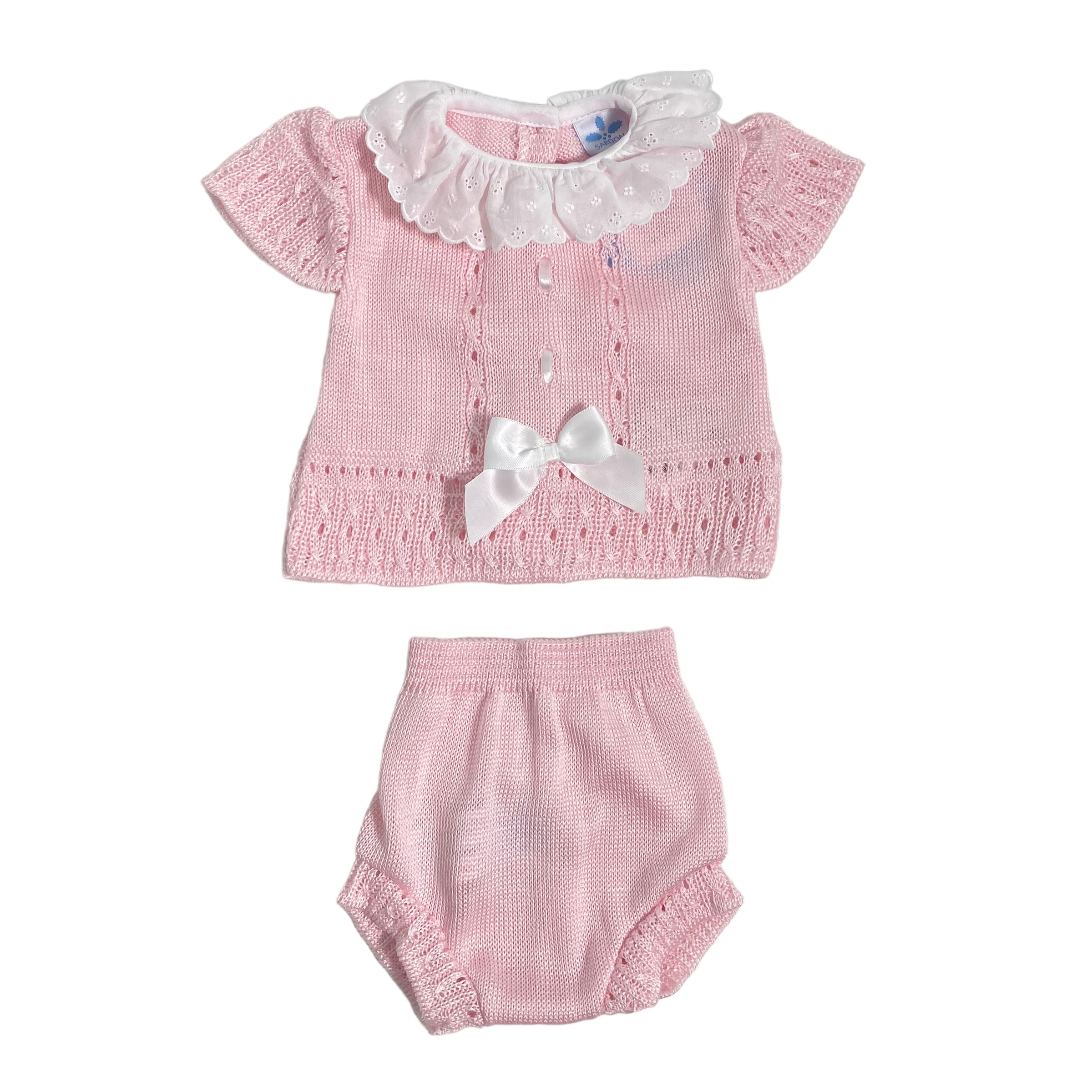 Pagliaccetto Spezzato In Tessuto Anallergico Acrilico Neonata SARDON MC191 - SARDON - Luxury Kids