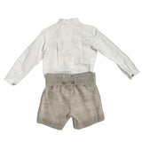 Completo Elegante In Lino Con Bermuda E Camicia Bambino MIMILU' 588 - MIMILU' - Luxury Kids