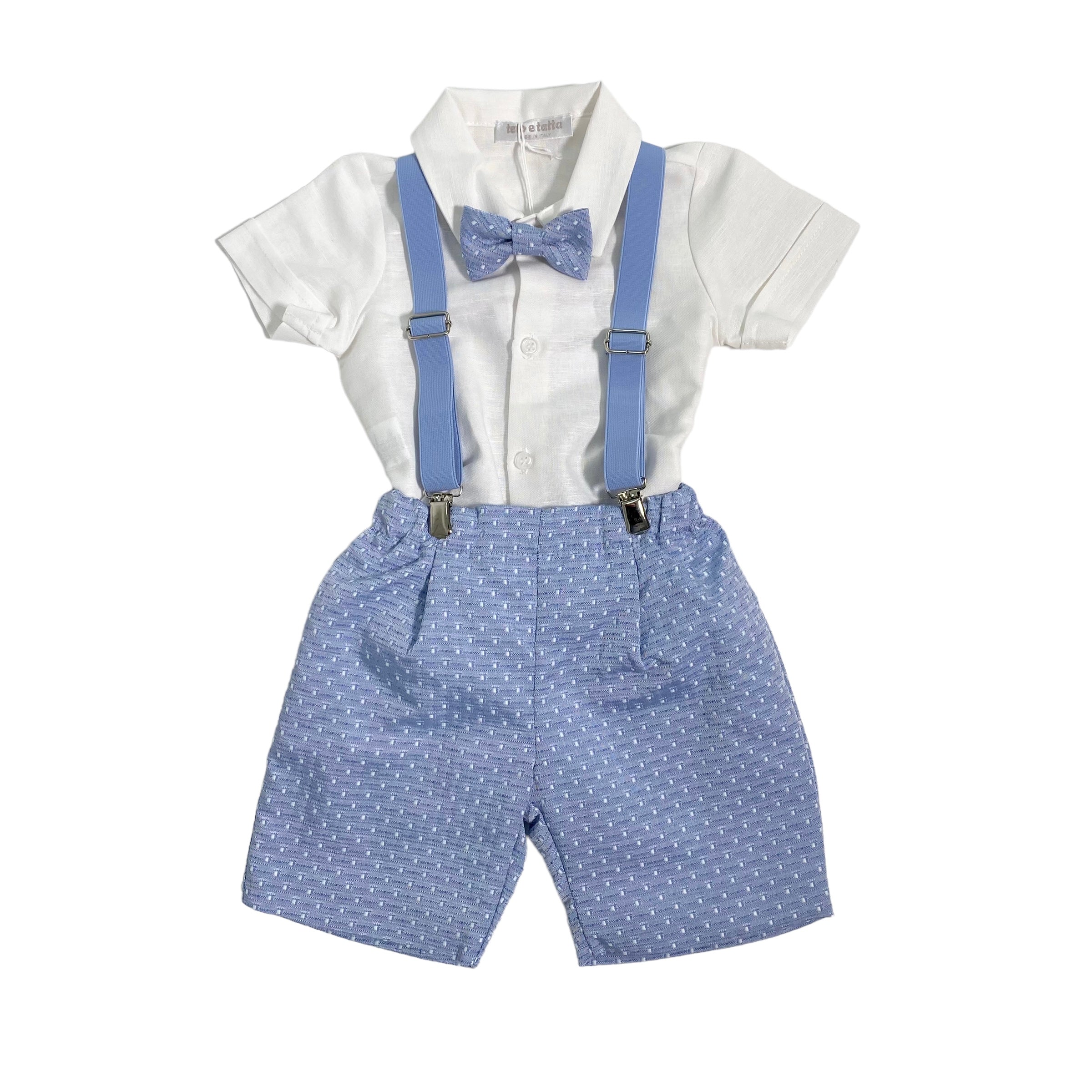 Completo Elegante Con Salopette Neonato TETO E TATTA CB4910 - TETO E TATTA - Luxury Kids