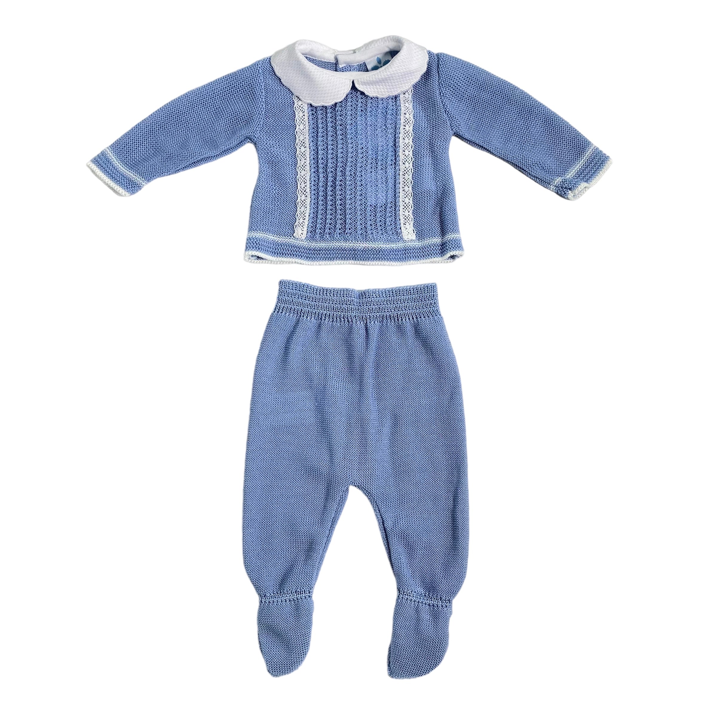 Tutina Spezzata In Tessuto Anallergico Acrilico Neonato SARDON MC180 - SARDON - Luxury Kids