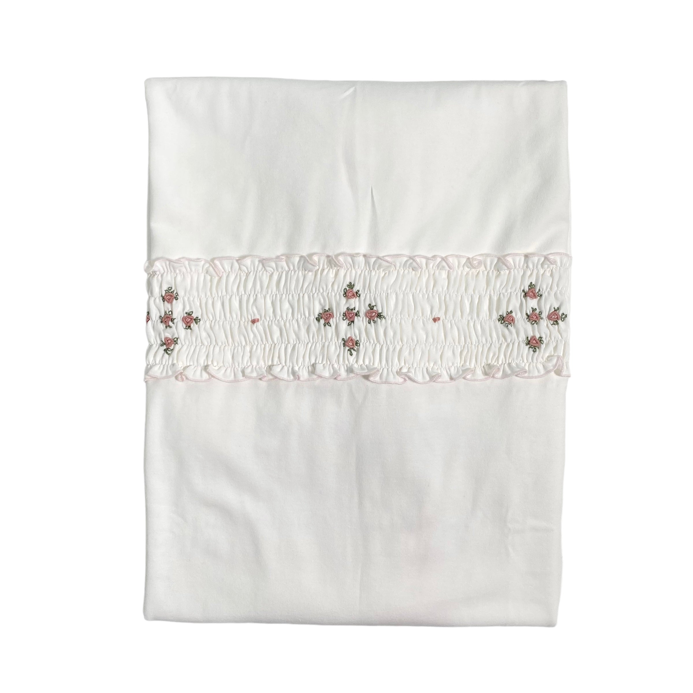 Coperta Scialle In Cotone Ricamata A Mano Neonata TETO E TATTA CO4800 - TETO E TATTA - Luxury Kids