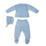 Tutina Spezzata Con Cuffia In Tessuto Anallergico Acrilico Neonato SARDON MC199 - SARDON - Luxury Kids