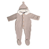 Tutone Con Cappuccio Con Ecopelliccia Neonato/a BABY FASHION 180.4 - Baby Fashion - LuxuryKids