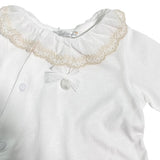 Tutina Intera In Cotone Con Collo Volant Neonata DR KID DK169 - DR KID - Luxury Kids