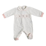 Tutina Intera In Cotone Ricamata A Mano Neonata TETO E TATTA TU4800 - TETO E TATTA - Luxury Kids