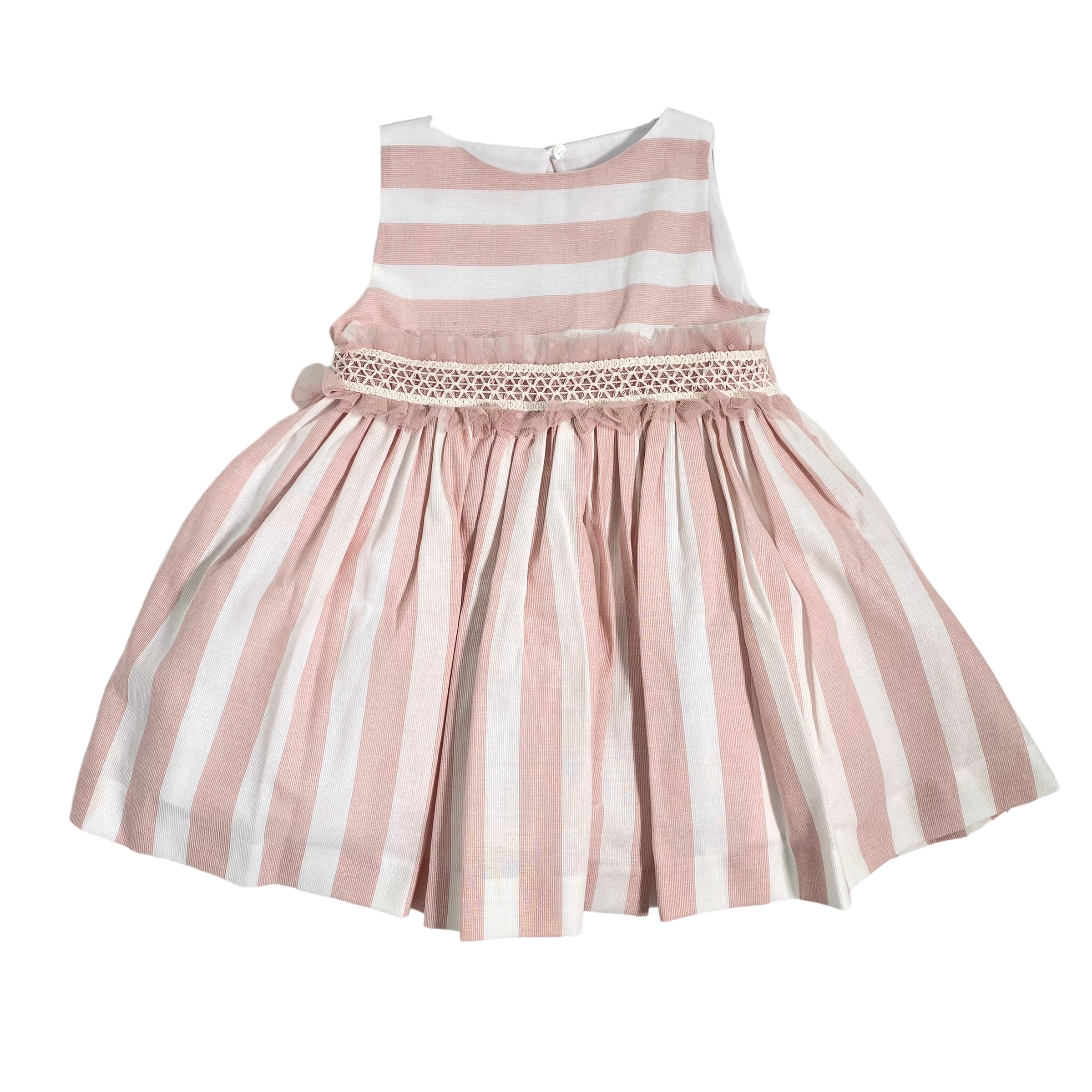 Abito Smanicato in Cotone A righe Bambina YOEDU 0510 - YOEDU - Luxury Kids