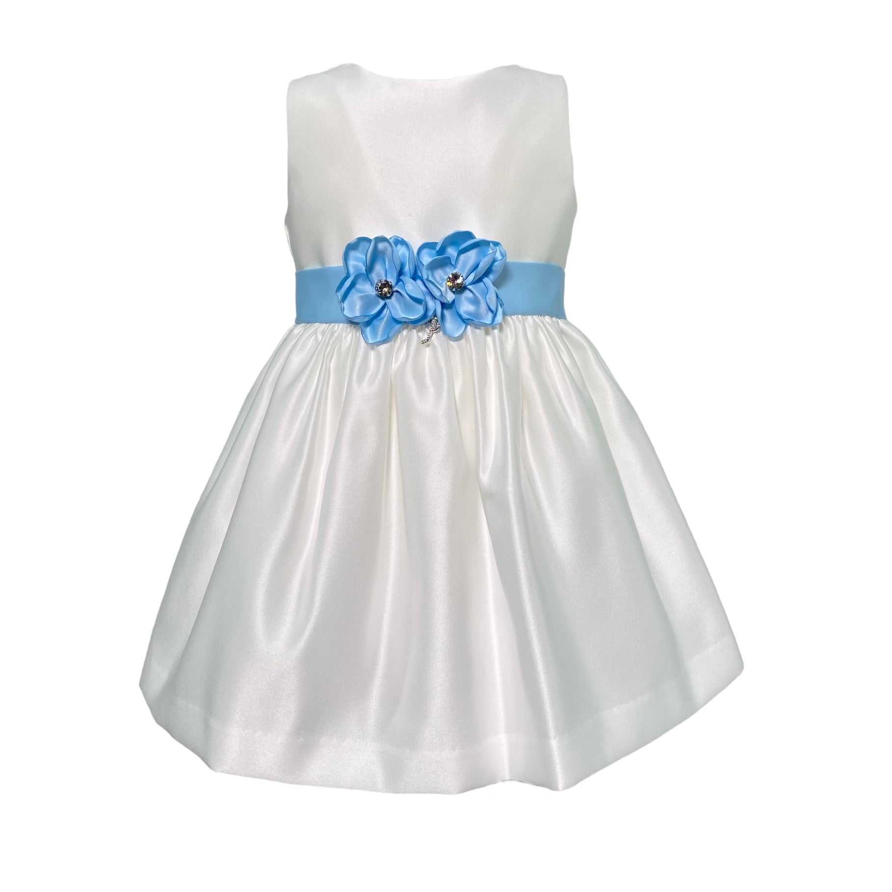 Abito Elegante Smanicato In Rasatello Neonata PETIT 2015659 - PETIT - Luxury Kids