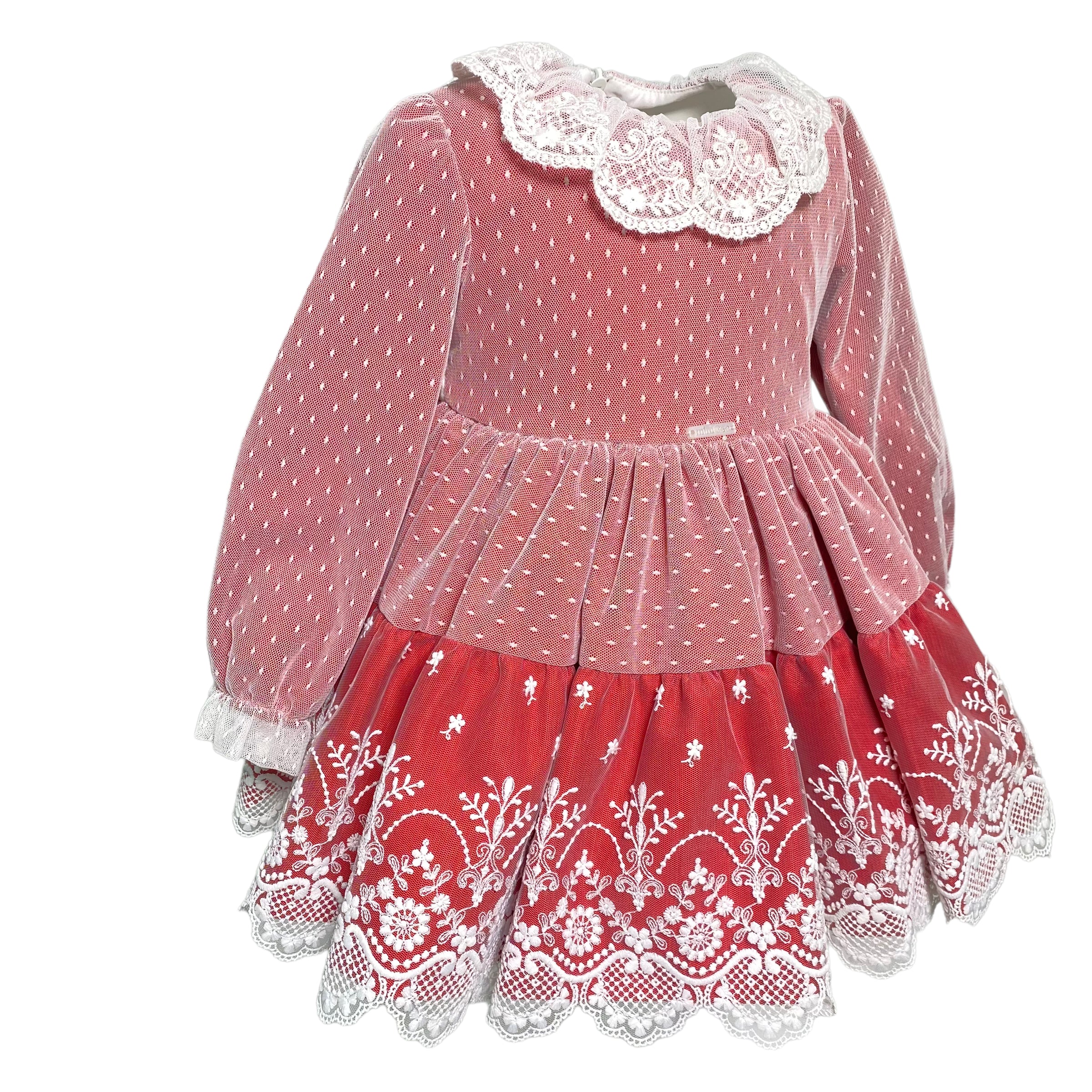 Abito Elegante Manica Lunga Bambina MIMOSA ALMENDRA - MIMOSA - LuxuryKids