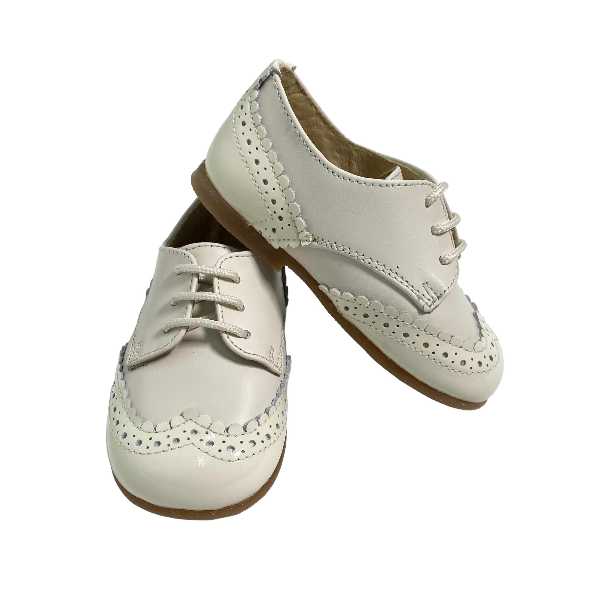 Scarpe Primi Passi Modello Francesina In Pelle Neonato RIZITOS B3215 - RIZITOS - Luxury Kids