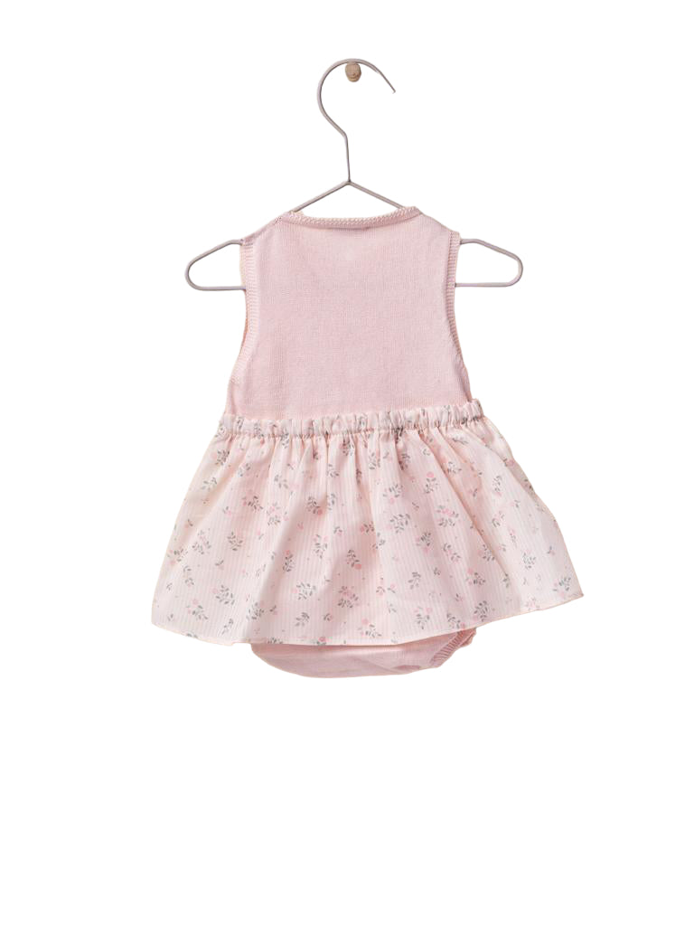 Pagliaccetto Smanicato Con Finta Gonna Neonata WEDOBLE V2302405C - WEDOBLE - Luxury Kids