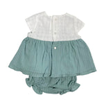 Halbärmliges Kleid mit Baumwoll-Culottes für Baby-Mädchen DEL SUR 0074