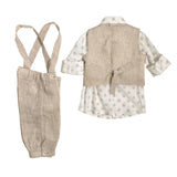 Completo Elegante In Misto Lino Neonato BUFI M0040A