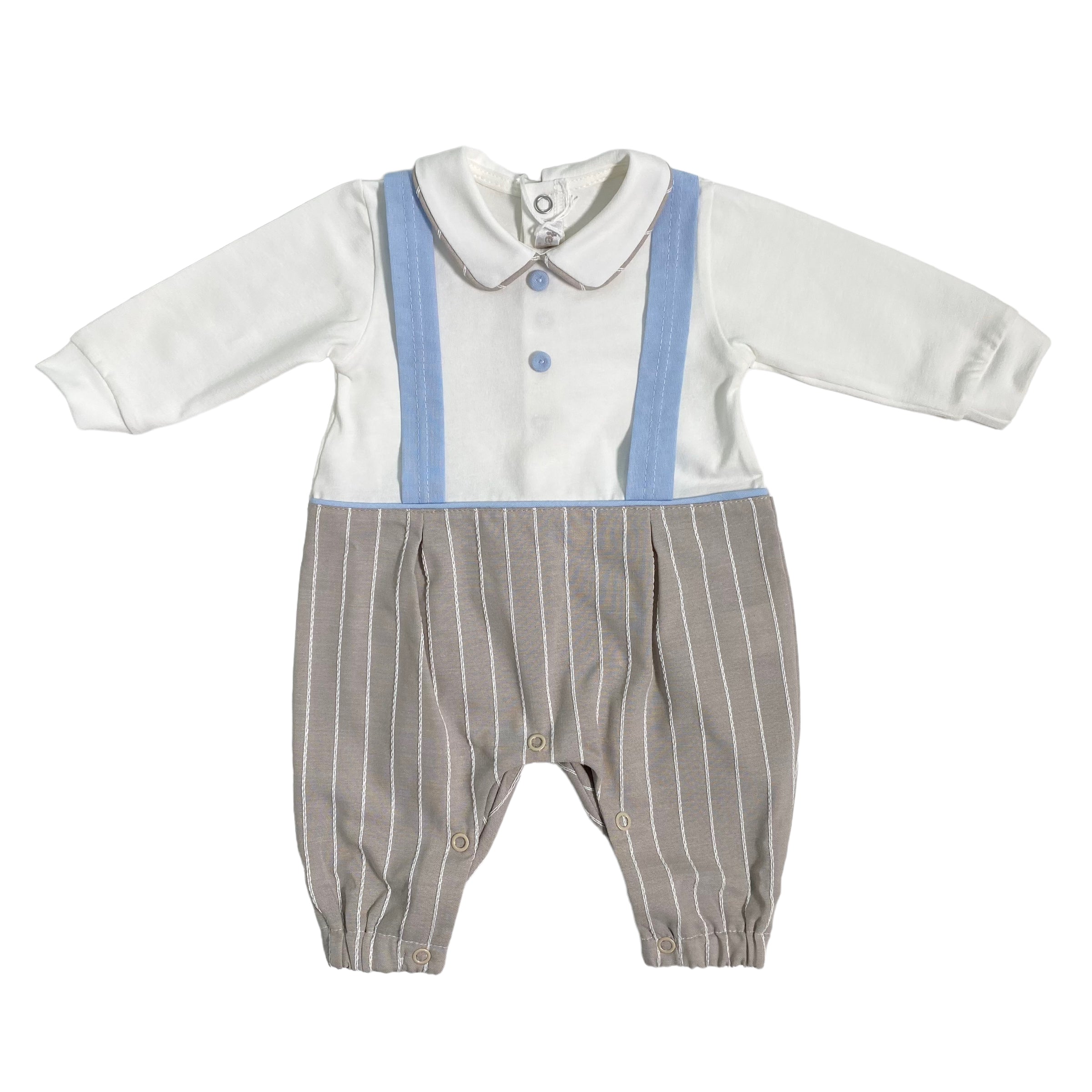Tutina Intera In Cotone E Tessuto Operato Neonato TETO E TATTA TU4881 - TETO E TATTA - Luxury Kids