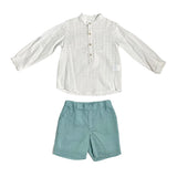 Completo Elegante Con Bermuda E Camicia In Cotone Bambino DEL SUR 1241