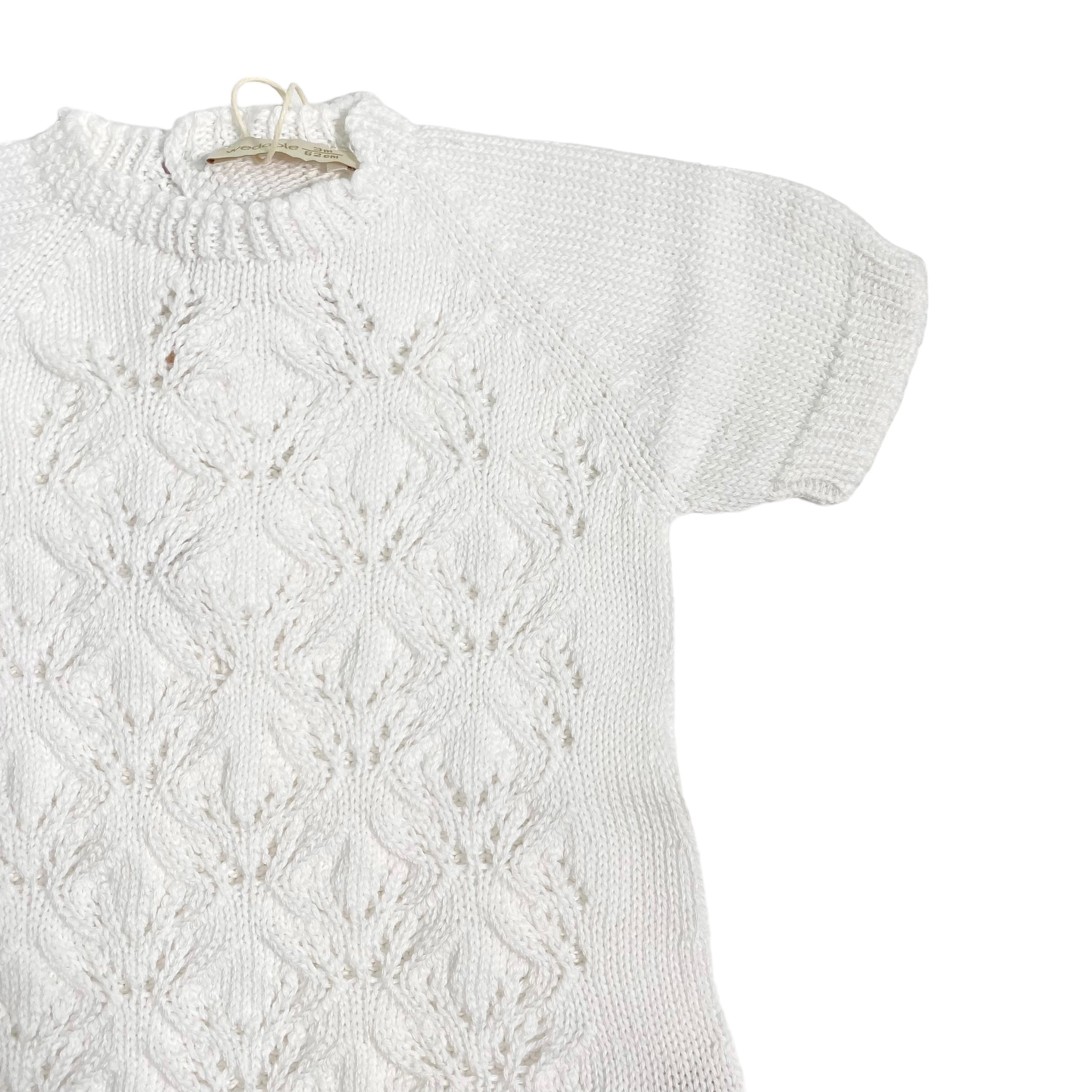 Pagliaccetto Intero In Filo Di Cotone Con Traforature Neonato/a WEDOBLE V2304305B - WEDOBLE - Luxury Kids