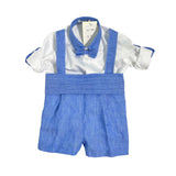 Completo Elegante In Lino Con Bermuda Neonato CREAZIONI LUANA 1309 - CREAZIONI LUANA - Luxury Kids
