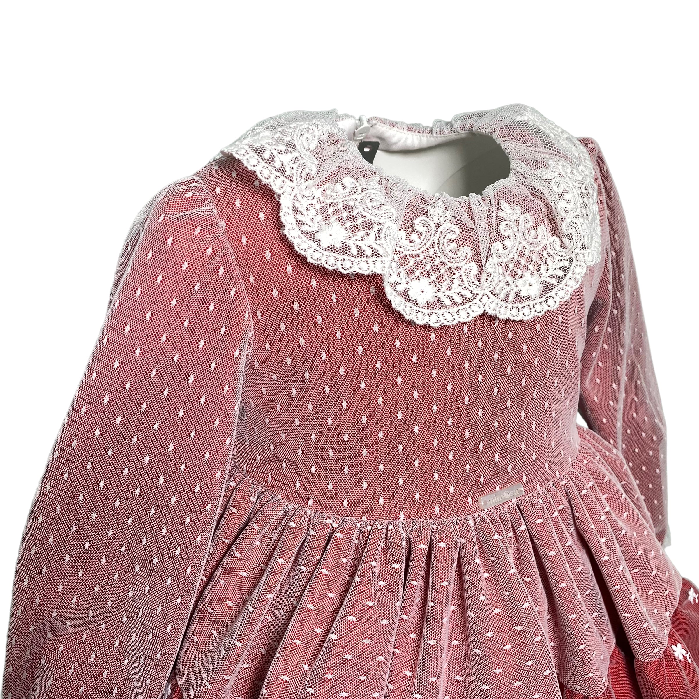 Abito Elegante Manica Lunga Con Culotte Neonata MIMOSA ALMENDRA - MIMOSA - LuxuryKids