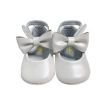 Scarpe Da Culla Modello Ballerina In Pelle Con Fiocco Neonata RIZITOS A2705P - RIZITOS - Luxury Kids