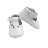 Scarpe Da Culla In Pelle Satinata Con Occhielli Neonato PANYNO A2414S - PANYNO - Luxury Kids