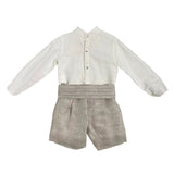 Completo Elegante In Lino Con Bermuda E Camicia Bambino MIMILU' 588 - MIMILU' - Luxury Kids