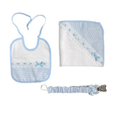 Set Regalo Nascita Con Quadrato Bavetta E Portaciuccio Neonato/a SARDON BF753 - SARDON - Luxury Kids