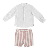 Completo Bermuda Con Camicia in Cotone Bambino YOEDU 1216 - YOEDU - Luxury Kids