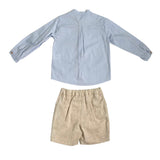 Completo Elegante Con Bermuda E Camicia In Lino E Cotone Bambino DEL SUR 1244
