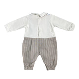 Tutina Intera In Cotone E Tessuto Operato Neonato TETO E TATTA TU4881 - TETO E TATTA - Luxury Kids