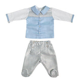 Tutina Spezzata In Cotone E Lino Neonato LA SARTORIA DEI PICCOLI LS304 - LA SARTORIA DEI PICCOLI - Luxury Kids