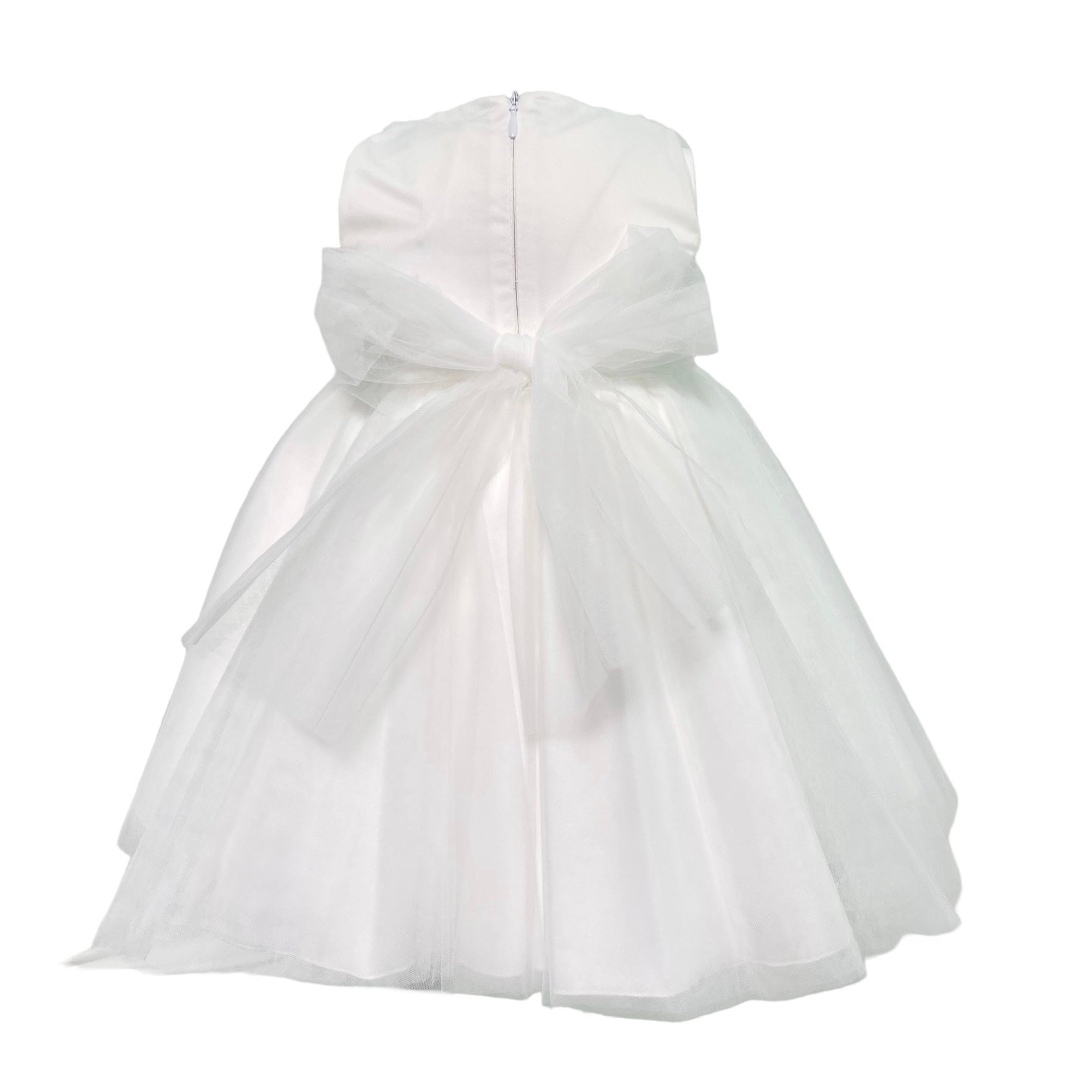 Abito Elegante Smanicato In Tulle Neonata NINNAOH E23AB403 - NINNAOH - Luxury Kids