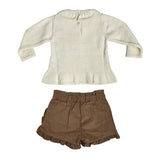 Completo Con Short In Velluto E Maglioncino Neonata DR KID DK351 - DR KID - LuxuryKids