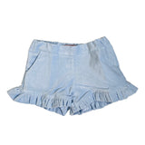 Shorts In Velluto Celeste Bambina PHI CLOTHING 22588 - PHY CLOTHING - LuxuryKids