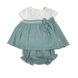 Halbärmliges Kleid mit Baumwoll-Culottes für Baby-Mädchen DEL SUR 0074