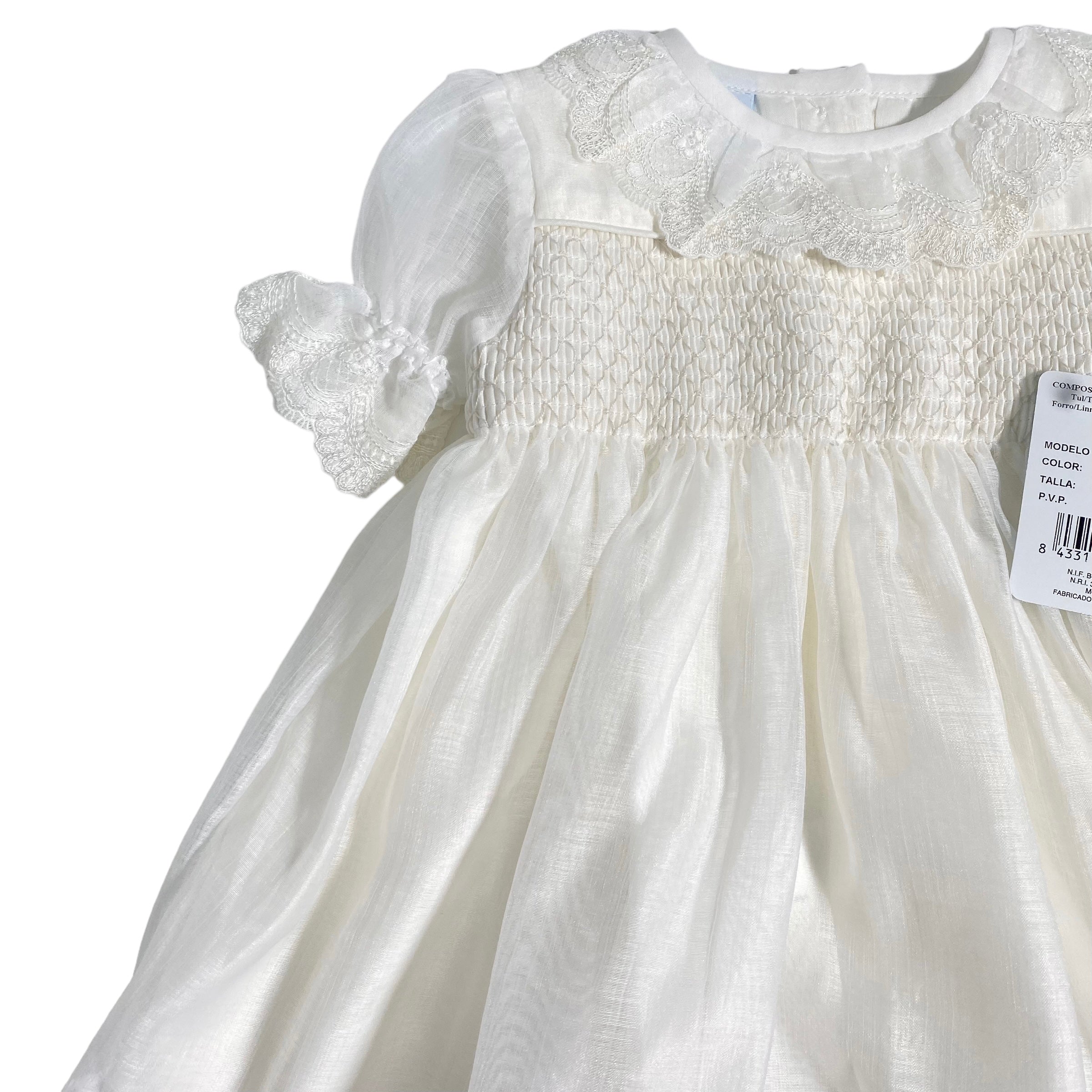 Abito Elegante Battesimale Con Culotte Neonata GRANLEI 156 - GRANLEI - Luxury Kids