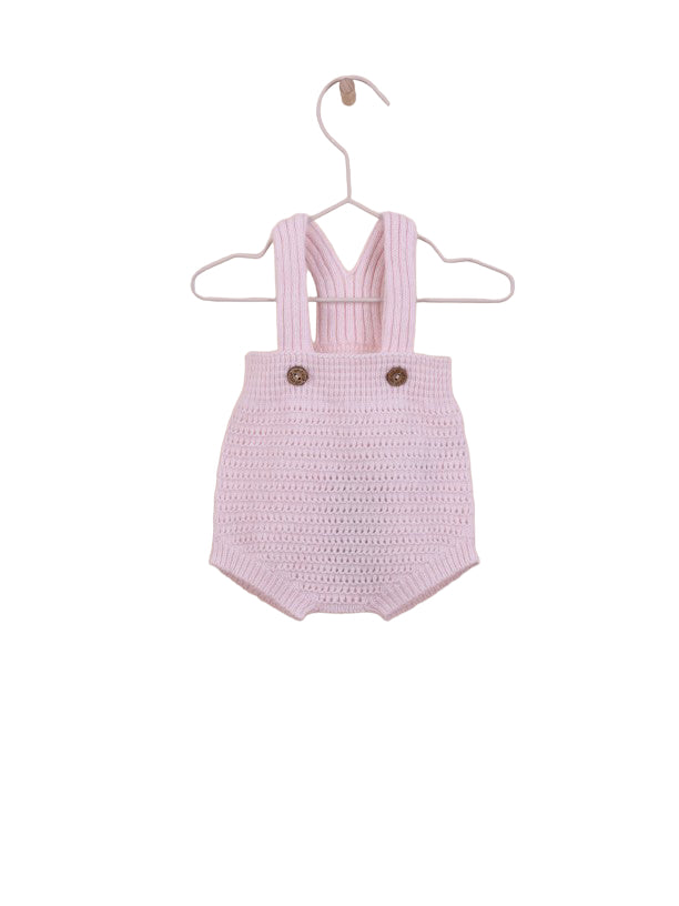 Salopette Rosa Neonata WEDOBLE 02305A - WEDOBLE - LuxuryKids